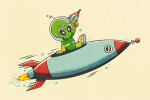 Vintage Mascot - Alien
