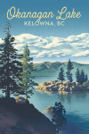 Kelowna, British Columbia - Lithograph - Okanagan Lake