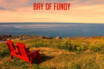 Hopewell Cape, New Brunswick - Photography - Red Chairs on Cliff - Bay of Fundy