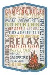 Hopewell Cape, New Brunswick - Camping Rules - Rustic Typography - Bay of Fundy - Contour