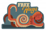 Octopus - Geometric - Free Hugs - Contour
