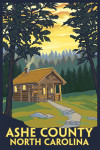 Ashe County, North Carolina - Cabin Scene