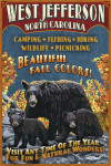 West Jefferson, North Carolina - Black Bear Family Fall Colors