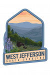 West Jefferson, North Carolina - Bear and Spring Flowers - Contour