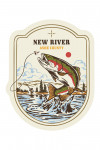 Ashe County, North Carolina - Vintage Linework - Trout Fishing - New River - Contour