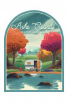 Ashe County, North Carolina - Outdoor Activity - At Home Anywhere - Camper in Fall Colors - Contour