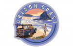Oregon Coast - Woody with Haystack Rock - Contour