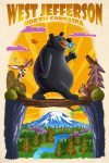 West Jefferson, North Carolina - Black Bear Mid Century Inspired