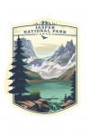 Canada - Jasper National Park - Lake - Lithograph - Contour