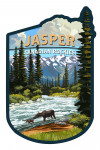 Jasper, Canada - Canadian Rockies - Moose & River Rapids - Contour