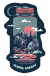 Jasper, Canada - Waterbottle - Distressed Vector - Contour