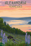 Alexandria, Tennessee - Painterly - Lake & Bear Family