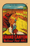 Grand Canyon National Park, Arizona - Vintage Sticker - On the Trail