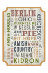 Ohio - Rustic Typography - Amish Country - Contour