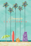 Coronado, California - Tall Palms Beach Scene