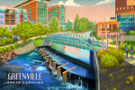 Greenville, South Carolina - Lithograph