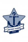 Boothbay Harbor, Maine - Anchor - Navy Blue & White - Contour