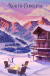 North Carolina - Lithograph - Apr&egrave;s Ski