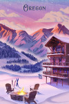 Oregon - Lithograph - Apr&egrave;s Ski