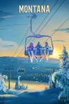 Montana - Lithograph - Chairlift