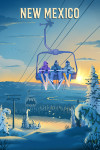 New Mexico - Lithograph - Chairlift