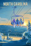 North Carolina - Lithograph - Chairlift
