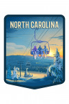North Carolina - Lithograph - Chairlift - Contour