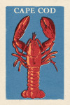 Cape Cod, Massachusetts - Woodblock - Lobster