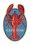 Cape Cod, Massachusetts - Woodblock - Lobster - Contour