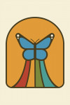 Simple Vector - Blue Morpho