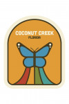 Coconut Creek, Florida - Simple Vector - Blue Morpho - Contour