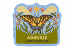 Asheville, North Carolina - Boho Colorblock - Eastern Tiger Swallowtail - Contour