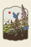 Vintage Linework - Mission Blue