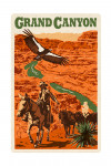 Grand Canyon National Park, Arizona - Woodblock - Contour