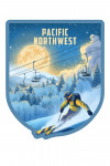 Pacific Northwest - Lithograph - Night Ski - Contour
