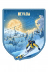 Nevada - Lithograph - Night Ski - Contour