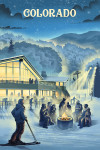 Colorado - Lithograph - Snow Lodge