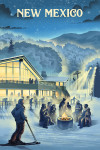 New Mexico - Lithograph - Snow Lodge