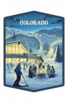 Colorado - Lithograph - Snow Lodge - Contour
