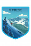 New Mexico - Lithograph - Downhill Skier - Contour