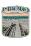 Amelia Island, Florida - Painterly - Boardwalk - Contour