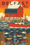Belfast, Maine - Nautical Geometric