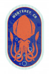 Monterey, California - Dockside Series - Squid - Contour