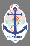 Monterey, California - Dockside Series - Anchor - Contour