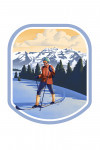 Lithograph - Cross Country Skier - Contour