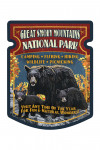 Great Smoky Mountains National Park, Tennessee - Vintage Sign - Black Bear - Contour
