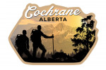 Cochrane, Alberta - Hiker & Mountain Scene - Contour