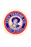 Vintage Sticker - Buffalo Bill - Cody Trading Company - Contour