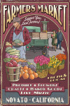 Novato, California - Vintage Sign - Farmers Market