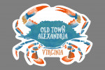 Old Town Alexandria, Virginia - Watercolor - Blue Crab - Contour